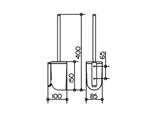 Ершик для унитаза Keuco Elegance 11664010100 хром